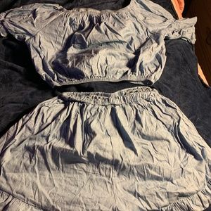 crop top and shorts set